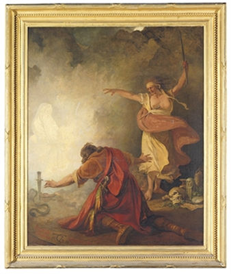 Saul and the Witch of Endor by Philippe-Jacques De Loutherbourg - Auction record, sale price, and art valuation. Compare with similar artists and explore comparable artworks.