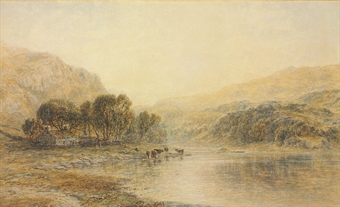 Cattle watering at a river by Thomas Danby - Auction record, sale price, and art valuation. Compare with similar artists and explore comparable artworks.
