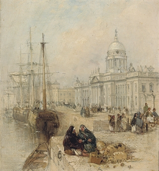 The Custom House, Dublin by Thomas Creswick - Auction record, sale price, and art valuation. Compare with similar artists and explore comparable artworks.