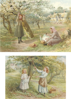Happy Hours; and Picking Apples by Samuel McCloy - Auction record, sale price, and art valuation. Compare with similar artists and explore comparable artworks.