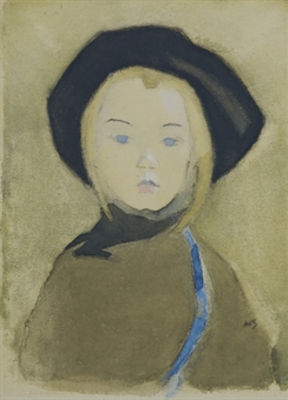 Sininauhainen tyttö Flicka med blatt band Girl with Blue Ribbon