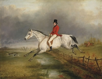 A master of the Royal Buckhounds on a grey hunter