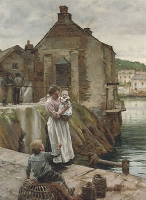 On the Quay, Newlyn by Walter Langley - Auction record, sale price, and art valuation. Compare with similar artists and explore comparable artworks.