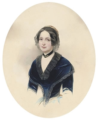 Portrait of a lady in a blue gown