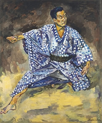 Portrait of Todzuro Kavarasaki, a Japanese actor