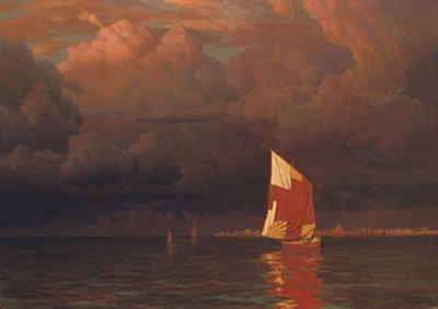 Sailing boat at sunset on the gulf of Finland by Ivan Fedorovich Choultse - Auction record, sale price, and art valuation. Compare with similar artists and explore comparable artworks.