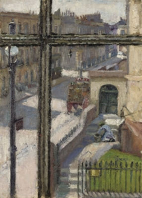 From a Window in the Hampstead Road by Spencer Frederick Gore - Auction record, sale price, and art valuation. Compare with similar artists and explore comparable artworks.
