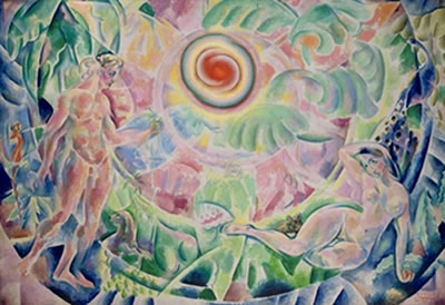 Sample artwork by Vladimir Davidovich Baranoff-Rossine (1888 - 1944), known for avant-garde abstract, ribbon-shaped painting, polychrome sculpture - View similar artists and auction records