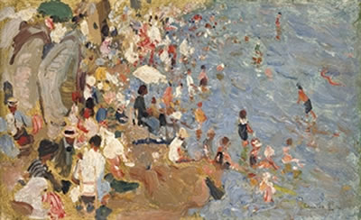 Sample artwork by Cecilio Pla Y Gallardo (1860 - 1934), known for social realist painting, luminism, illustrations, poster design, teaching - View similar artists and auction records