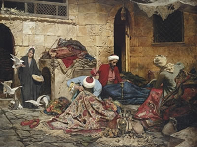 Sample artwork by Rudolf (The Younger) Swoboda II (1859 - 1914), known for orientalist figure and rural genre scene painting, landscapes and portraits - View similar artists and auction records