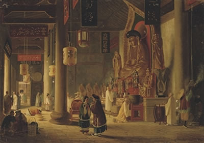 Interior of the A-Ma (Ma Kok) temple, Macao