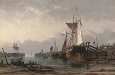 Low water: Newhaven Harbour, Sussex