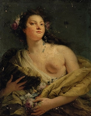 Portrait of a lady as Flora by Giovanni Battista Tiepolo - Auction record, sale price, and art valuation. Compare with similar artists and explore comparable artworks.