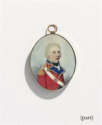 Two miniatures: a soldier of the 113th Regiment of Foot AND Charlotte Goring Atkins, or her sister Henrietta (2)