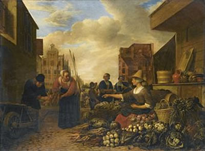 A vegetable market