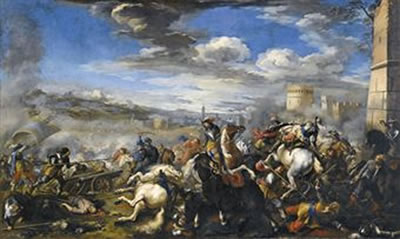 Sample artwork by Jacques Courtois (1621 - 1675), known for battle scene, history painting, drawing, etching - View similar artists and auction records