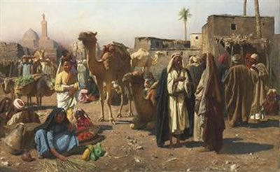 Merchants in a North African market