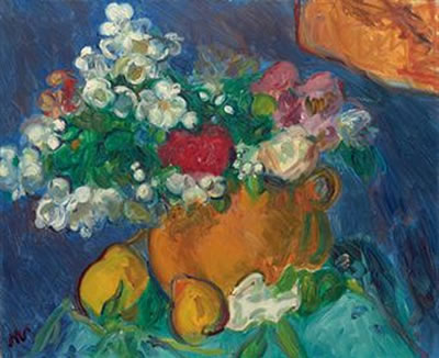 Syringa, Peonies and Pears