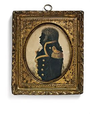 An officer called Robert Carthew Reynolds (1745-1811), in profile to the left, in military uniform, gold-edged blue coat with gold buttons, gold epaulette, powdered hair and sideburns by John Buncombe - Auction record, sale price, and art valuation. Compare with similar artists and explore comparable artworks.