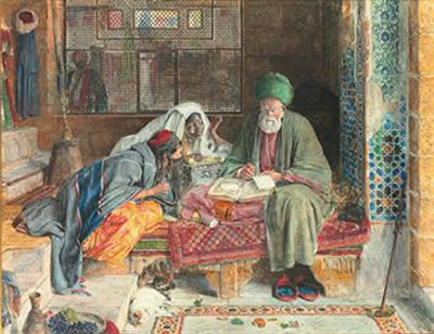 The Arab scribe, Cairo by John Frederick Lewis - Auction record, sale price, and art valuation. Compare with similar artists and explore comparable artworks.