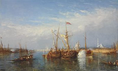 Sample artwork by Felix François Georges Philibert Ziem (1821 - 1911), known for land and waterscape painting - View similar artists and auction records