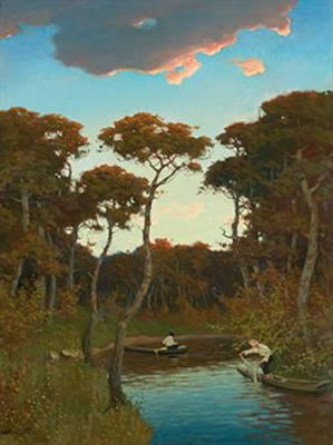 A woodland lake