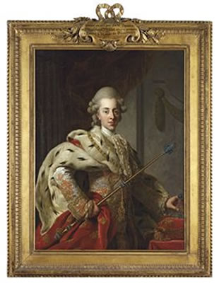 Portrait of King Christian VII of Denmark, half-length, in coronation robes and holding a crown and sceptre by Alexander Roslin - Auction record, sale price, and art valuation. Compare with similar artists and explore comparable artworks.