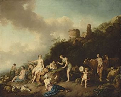 A pastoral landscape with Diana and her Nymphs