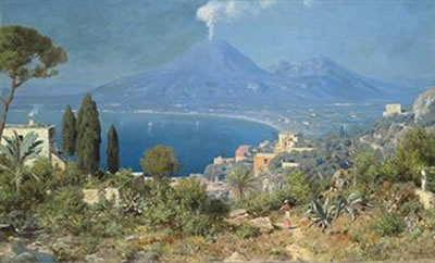 The Bay of Naples, Vesuvius beyond