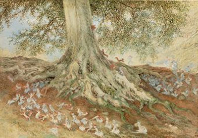 Elves in a Rabbit Warren by Richard "Dickie" Doyle - Auction record, sale price, and art valuation. Compare with similar artists and explore comparable artworks.