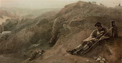 A shepherd seated overlooking a deep valley by Joshua Cristall - Auction record, sale price, and art valuation. Compare with similar artists and explore comparable artworks.