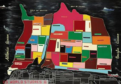 Sample artwork by Jules De Balincourt (Born 1972), known for avant-garde social commentary painting - View similar artists and auction records