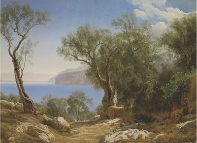 A view of the Amalfi coast by Janus La Cour - Auction record, sale price, and art valuation. Compare with similar artists and explore comparable artworks.