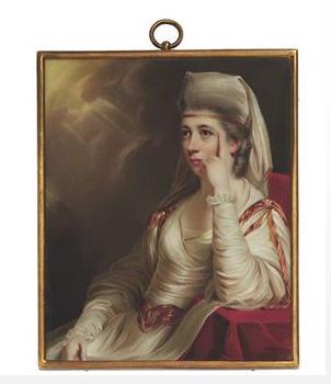 Margaret Georgiana, Countess Spencer, née Poyntz (1737-1814), seated on a red draped chair by Henry Pierce Bone - Auction record, sale price, and art valuation. Compare with similar artists and explore comparable artworks.