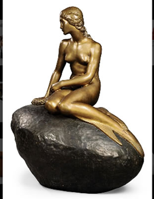 THE LITTLE MERMAID, CIRCA 1939 by Edvard Eriksen - Auction record, sale price, and art valuation. Compare with similar artists and explore comparable artworks.