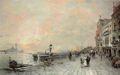 The Riva dei sette Martiri, looking towards the Ponte de la Veneta Marina, Venice