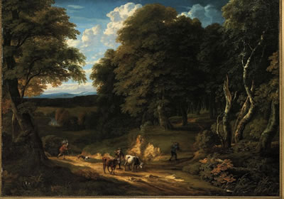 A wooded landscape with figures and cattle on a track by Cornelis Huysmans - Auction record, sale price, and art valuation. Compare with similar artists and explore comparable artworks.
