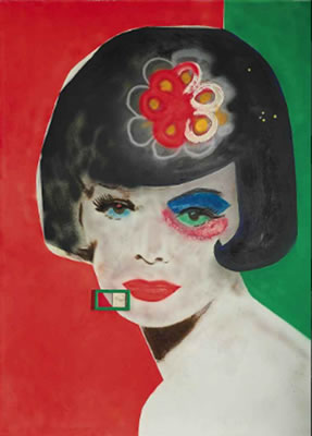 Sample artwork by Martial Raysse (Born 1936), known for conceptual, abstract portrait, collage and landscape images - View similar artists and auction records