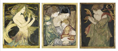 THREE GESSO PANELS by Robert Anning Bell - Auction record, sale price, and art valuation. Compare with similar artists and explore comparable artworks.