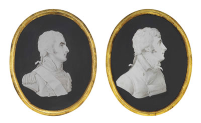 Richard, 1st Marquess Wellesley (1760-1824), almost in profile to the right, in military uniform, wearing the sash and breast-star of the order of the Garter; together with a portrait of his brother, Henry Wellesley, 1st Baron Cowley (1773-1847), almost i