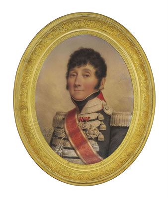 A Colonel De Gardes Du Corps Du Roi, in red-collared black coat with silver facings, epaulettes and aiguillettes, black stock, wearing the red moiré sash and breast-star of the Spanish Royal Military Order of San Fernando and the star of the third class ( by Rodolphe Bell - Auction record, sale price, and art valuation. Compare with similar artists and explore comparable artworks.