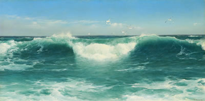 A Cornish Roller by David James - Auction record, sale price, and art valuation. Compare with similar artists and explore comparable artworks.