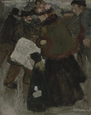 Sample artwork by Henri-Jacques-Edouard Evenepoel (1872 - 1899), known for full-length portrait, urban scene painting, poster design, lithographs, etching - View similar artists and auction records