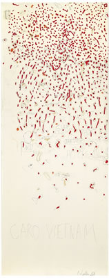 Caro Vietnam (Dear Vietnam) by Gastone Novelli - Auction record, sale price, and art valuation. Compare with similar artists and explore comparable artworks.