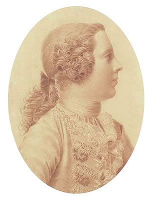 Portrait of Prince Charles Edward Stuart (1720-1788), 'Bonnie Prince Charlie', in profile, bust-length, facing to the right