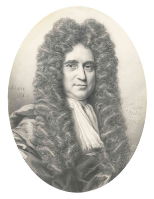 Portrait of John Blackstone (1649-1716) aged 58, bust-length, in a long-flowing wig
