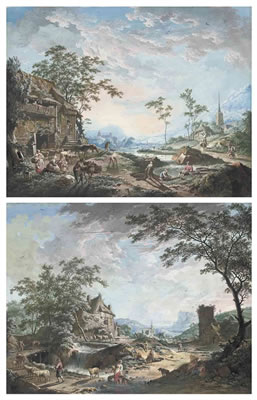 Sample artwork by Hendrik Meijer (1744 - 1793), known for mural and landscape painting, decorating, drawing, printmaking, etching - View similar artists and auction records