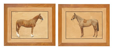 Punch; and Phyllis, two bridled hunters