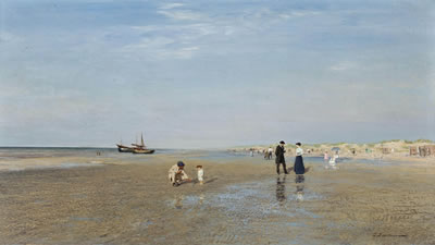 Sample artwork by Ivan Pavlovitch Pochitonov (1850/51 - 1923/24), known for plein air landscape and hunting scene painting - View similar artists and auction records