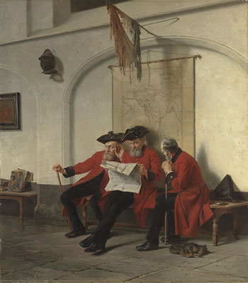 "News from the Front" by Charles Meer Webb - Auction record, sale price, and art valuation. Compare with similar artists and explore comparable artworks.